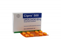 Cipro 500 Mg Caja Con 8 Tabletas Rx2