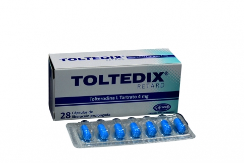 Toltedix Retard 4 mg Caja Con 28 Cápsulas De Liberación Prolongada Rx