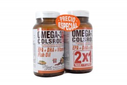 Omega 3 Colstrol Plus Natural Freshly 2 frascos Con 50 Cápsulas