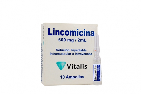 Lincomicina 600 mg / 2 mL Caja Con 10 Ampollas Rx Rx2