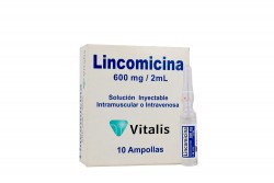 Lincomicina 600 mg / 2 mL Caja Con 10 Ampollas Rx2