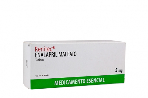 Renitec 5 mg Caja Con 50 Tabletas Rx4