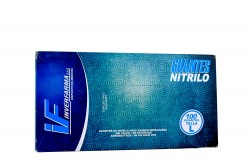 Guante Nitrilo Color Azul Talla L 8½ Caja Con 100 Unidades