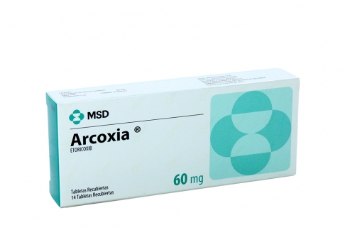 Arcoxia 60 mg Caja Con 14 Tabletas Recubiertas Rx