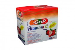 C-Grip 500 Mg Caja Con 144 Tabletas Masticables - Sabor a Fresa