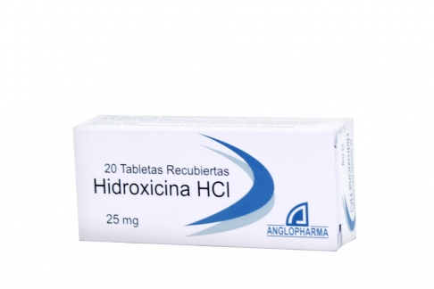 Hidroxicina HCI 25 mg Caja Con 20 Tabletas Rx