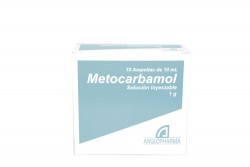 Metocarbamol 1 g / 10 mL Solución Inyectable Caja Con 10 Ampollas Rx