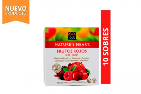 Infusión Frutos Rojos Nature’s Heart Caja Con 10 Sobres Con 1.75 g C/U
