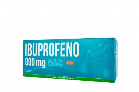 Ibuprofeno 800 mg Caja Con 300 Tabletas  Rx