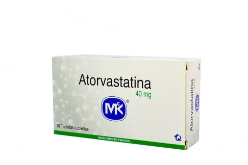 Atorvastatina Mk 40 Mg Caja Con 30 Tabletas Cubiertas Rx4