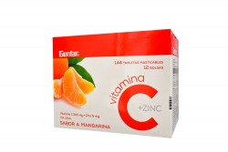 Vitamina C 500 / 5 mg Caja Con 144 Tabletas Masticables