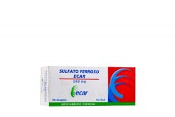 Sulfato Ferroso 200 mg Caja Con 50 Grageas Rx