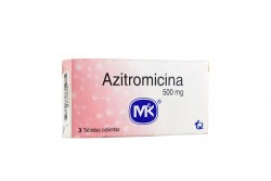 Azitromicina 500 mg MK Caja Con 3 Tabletas Cubiertas Rx2