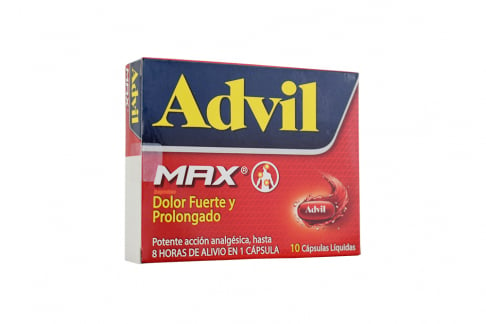 Advil Max Caja Con 10 Cápsulas Líquidas Rx4