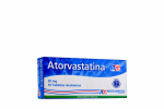 Atorvastatina 20 mg Caja Con 10 Tabletas Recubiertas Rx.