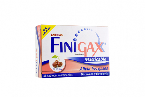 Finigax Sin Azúcar Caja Con 36 Tabletas Masticables - Sabor Cereza