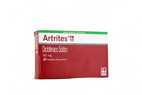 Artrites 50 mg Caja Con 30 Tabletas Rx
