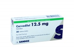 Carvedilol 12.5 mg Caja Con 30 Tabletas Rx