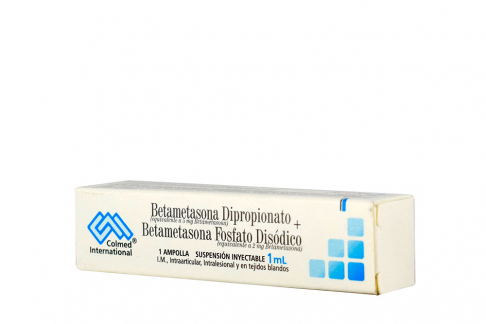 Betametasona Dipropionato Fosfato Suspensión Inyectable 2 mg / 1 mL Caja Con 1 Ampolla Rx