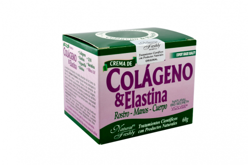 Crema De Colágeno Y Elastina Natural Freshly Pote Con 60 g
