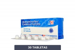 Acetaminofén - Codeína Fosfato 325 / 30 mg Caja Con 30 Tabletas Rx