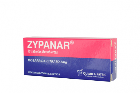Zypanar 5 mg X 30 Tabletas Reflujo Gástrico