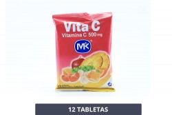 Vitamina C MK 500 mg Sobre Con 12 Tabletas Masticables - Tutti Fruti
