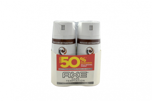 Desodorante Axe Dark Temptation 2 Frascos Con 152 mL C/U