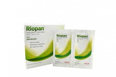 Riopan Gel Magaldrato / Dimeticona Caja Con 20 Sobres De 10 mL Rx
