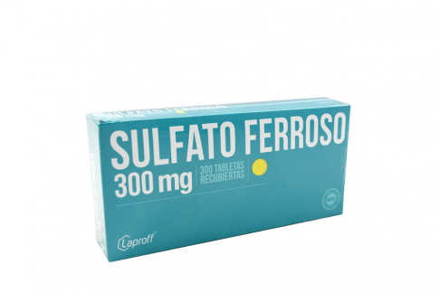 Sulfato Ferroso 300 mg Caja Con 300 Tabletas Rx