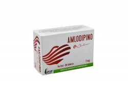 Amlodipino Ecar 5 mg Caja Con 100 Tabletas Rx
