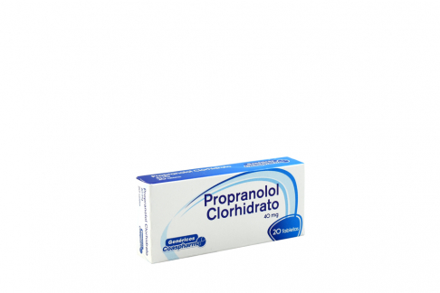 Propranolol Clorhidrato 40 mg Caja Con 20 Tabletas Rx. Rx4