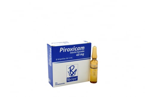 Piroxicam 40 Mg Caja Con 5 Ampollas Con 2 Ml