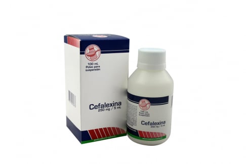 Cefalexina 250 mg / 5 mL Polvo Para Suspensión Caja Con Frasco Con 100 mL Rx Rx2