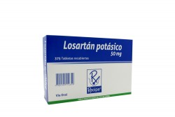 Losartán Potásico 50 mg Caja Con 375 Tabletas Recubiertas Rx4