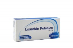 Losartán Potásico 50 mg Coaspharma Caja Con 30 Tabletas Rx4