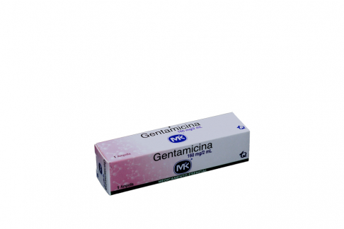 Gentamicina Mk 160 mg / 2 mL Caja Con Ampolla Rx2