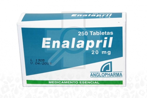 Enalapril 20 Mg Anglopharma Genérico Caja Con 250 Tabletas Rx4