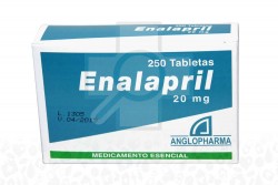 Enalapril 20 Mg Anglopharma Genérico Caja Con 250 Tabletas