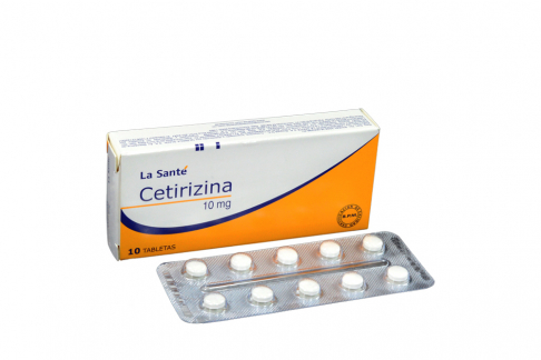 Cetirizina 10 mg Caja Con 10 Tabletas Rx.