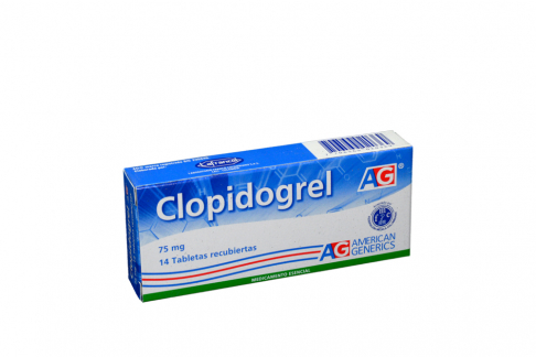 Clopidogrel 75 mg Caja Con 14 Tabletas Recubiertas  Rx