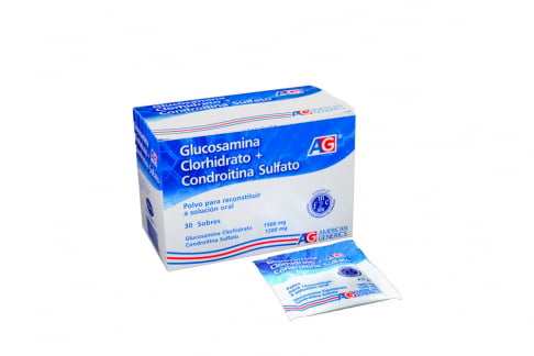 Glucosamina Clorhidrato + Condroitina Sulfato 1500mg / 1200mg Caja Con 30 Sobres Rx Rx1
