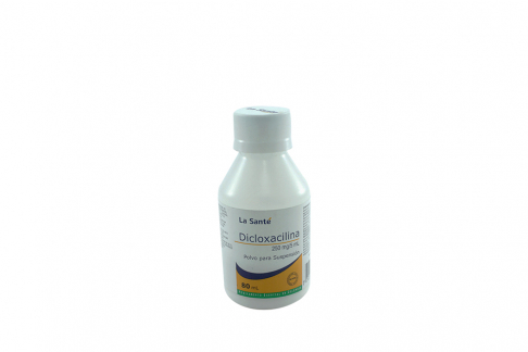 Dicloxacilina 250 mg / 5 mL Frasco Con 80 mL . Rx2