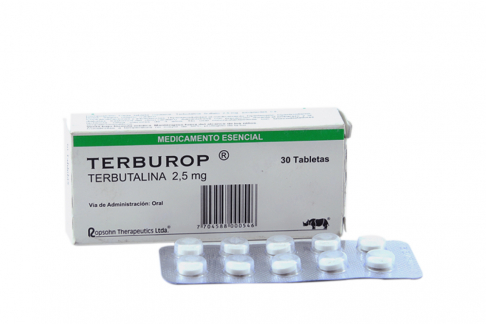 Terburop 2.5 mg Caja Con 30 Tabletas Rx