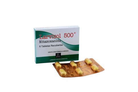 Larvisol 500 mg Caja x 6 Tabletas Recubiertas Rx