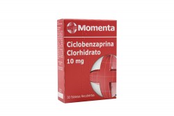 Ciclobenzaprina Clorhidrato 10 mg  Caja Con 30 Tabletas Rx