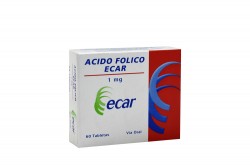 Ácido Fólico 1 mg Caja Con 60 Tabletas Rx