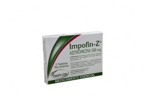 Impofin-Z 500 Mg Caja Con 3 Tabletas Rx Rx2