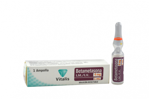 Betametasona 4 mg / mL Solución Inyectable Caja Con 1 Ampolleta Con 1 mL Rx