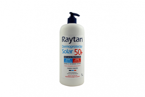 Protector Solar Raytan SPF 50 + Frasco Con 1000 mL